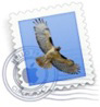 The Apple Mail logo, comprised of the Apple logo ink-stamped on top of a postal stamp depicting an eagle.