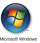 The Microsoft logo above the words "Microsoft Windows".