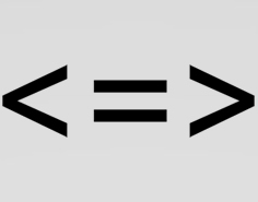 Icon showing an equal sign between two arrows.