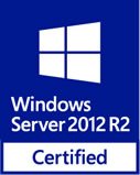 The Windows Server 2012 R2 Certified logo.