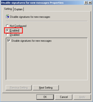 Configuration for 2003 7