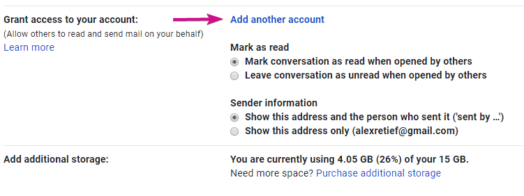 allow someone else to manage your account howto