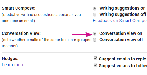 enable conversation view howto