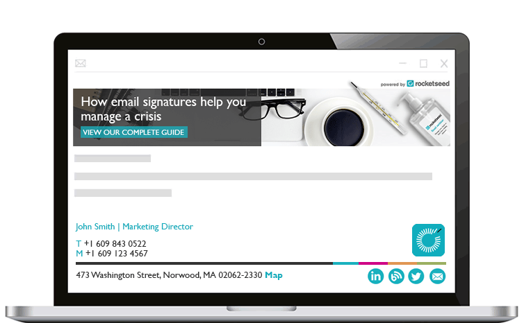 Email signatures for crisis management