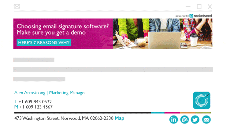 Multiple marketing banners in email signatures