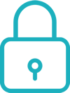 Icon showing a closed padlock.