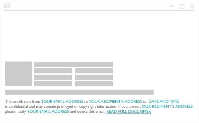 Email Signature legal disclaimer example