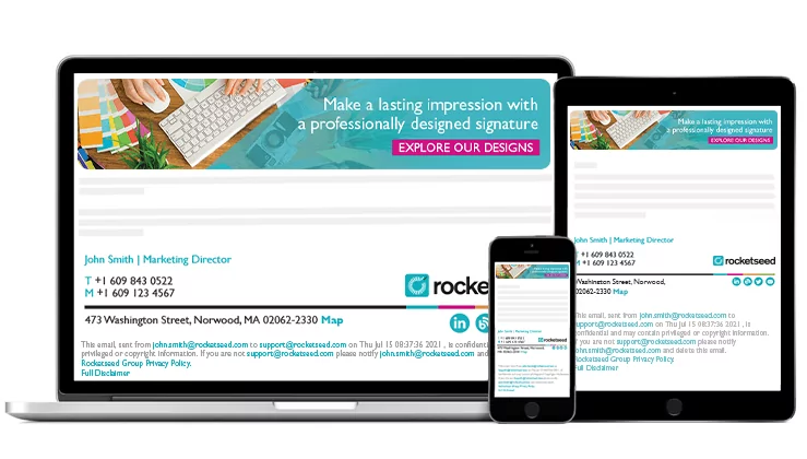 Professional branded email signatures on multiple devices