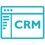 Icon showing a browser window with the letters CRM.