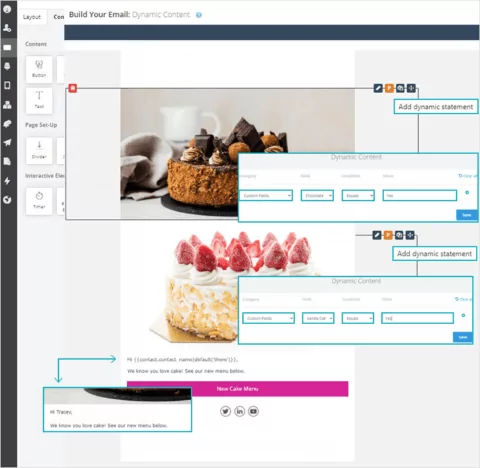 Rocketmailer Dynamic statements andpersonalisation