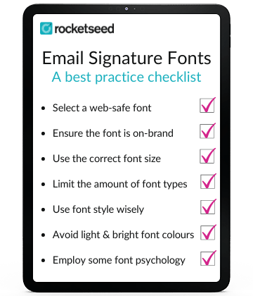 Email signature font best practice checklist
