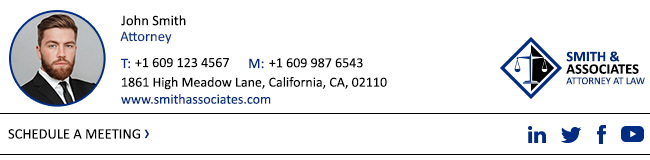 Legal firm email signature example