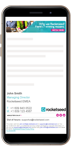 Mobile email signature example