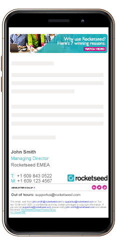 Mobile email signature example