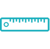 Icon showing a horizontal ruler.