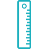 Icon showing a vertical ruler.