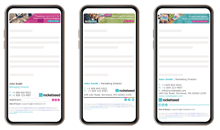 Mobile email signature examples - Rocketseed