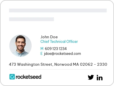 Professional email signature - Rocketseed
