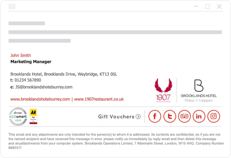 Brooklands Hotel email signature.fw