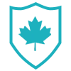 PIPEDA-icon of a Canadian maple leave inside a shield