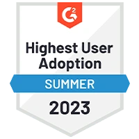 G2 Badge Highest user adoption Rocketseed