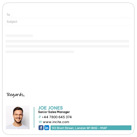 Email signature gallery example