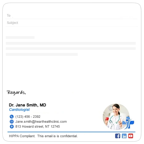 Email signature gallery example
