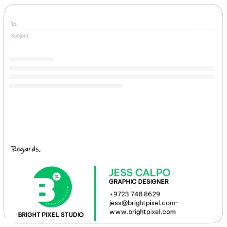 Email signature gallery example