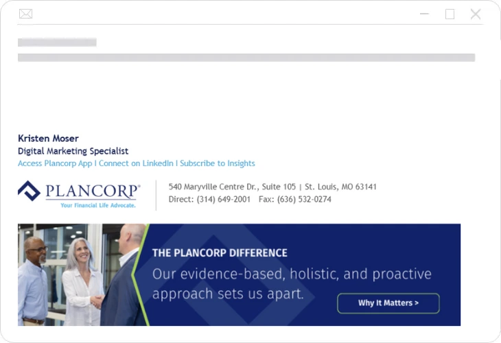 plancorp email signature example