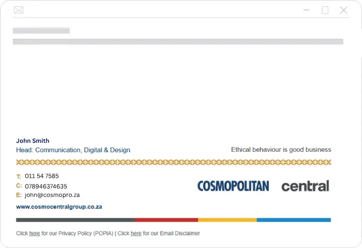Cosmo Group email signature Cosmo Group email signature