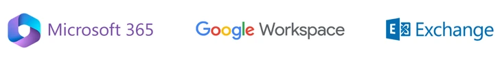 Microsoft365 + Google Workspace + Exchange Logos Microsoft365 + Google Workspace + Exchange Logos